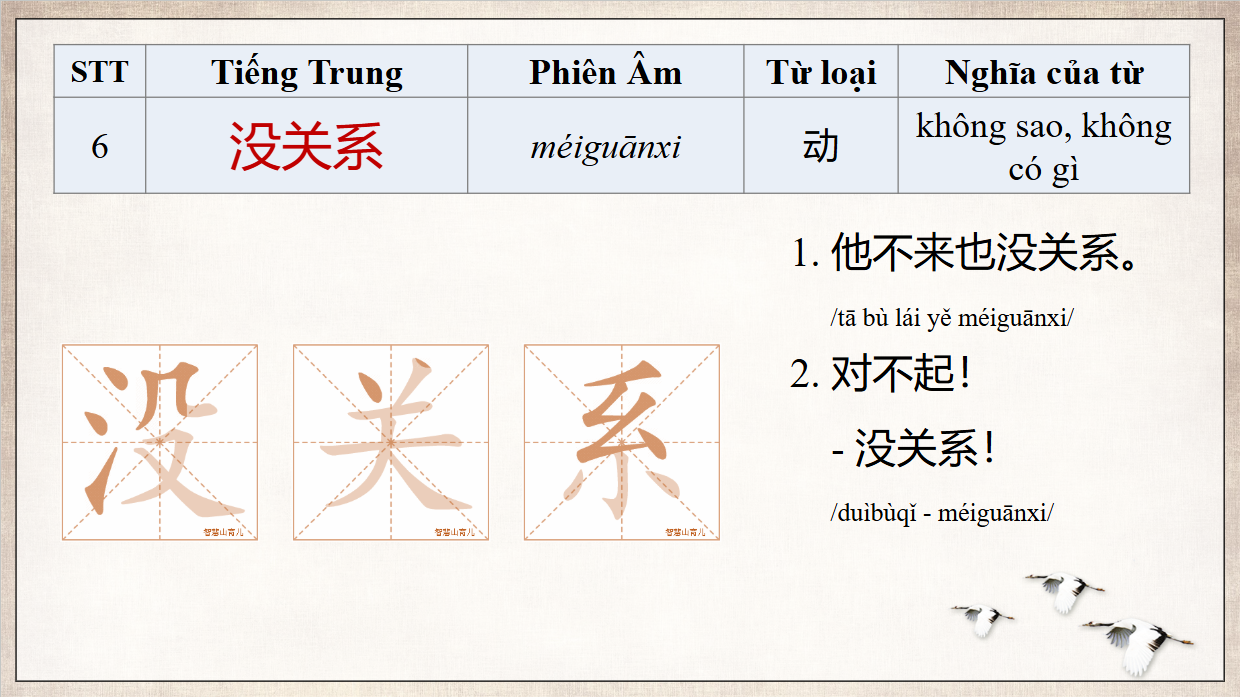 Slide 6 từ vựng không sao
