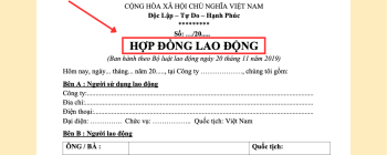 hợp đồng lao động mới nhất 2025