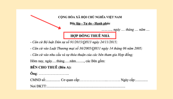 hợp đồng thuê nhà mới nhất 2025