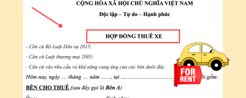 hợp đồng thuê xe